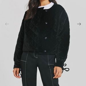 Something Navy Velour Jacket